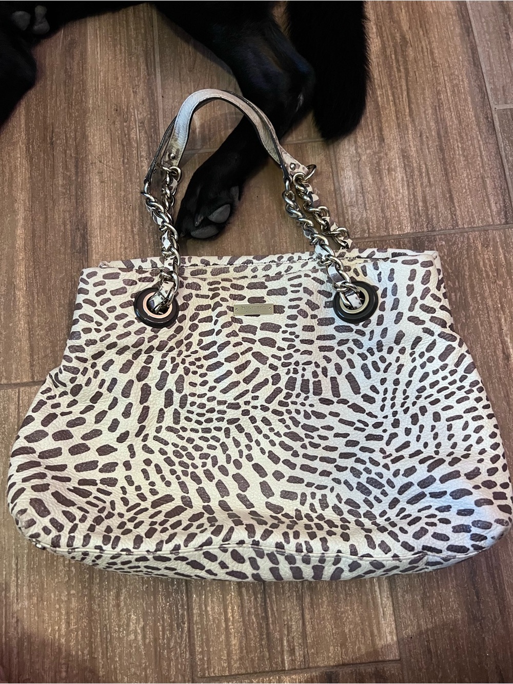Authentic KATE SPADE MARYANNE PRINTED CHAIN TOTE BAG PURSE $295